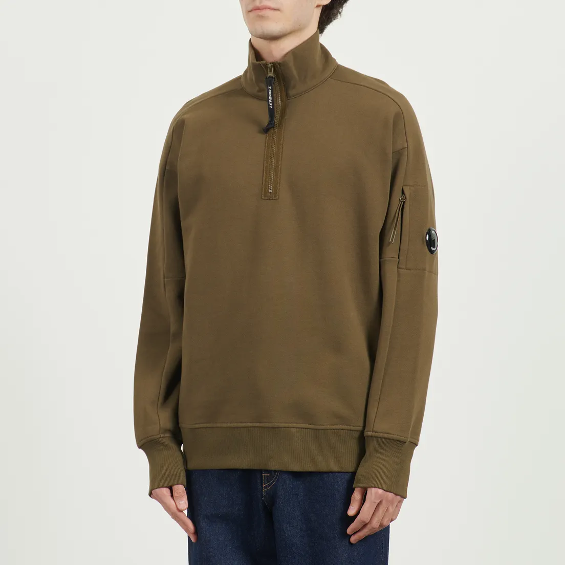 C.P. Company Мужская толстовка Diagonal Raised Fleece Half Zip Lens