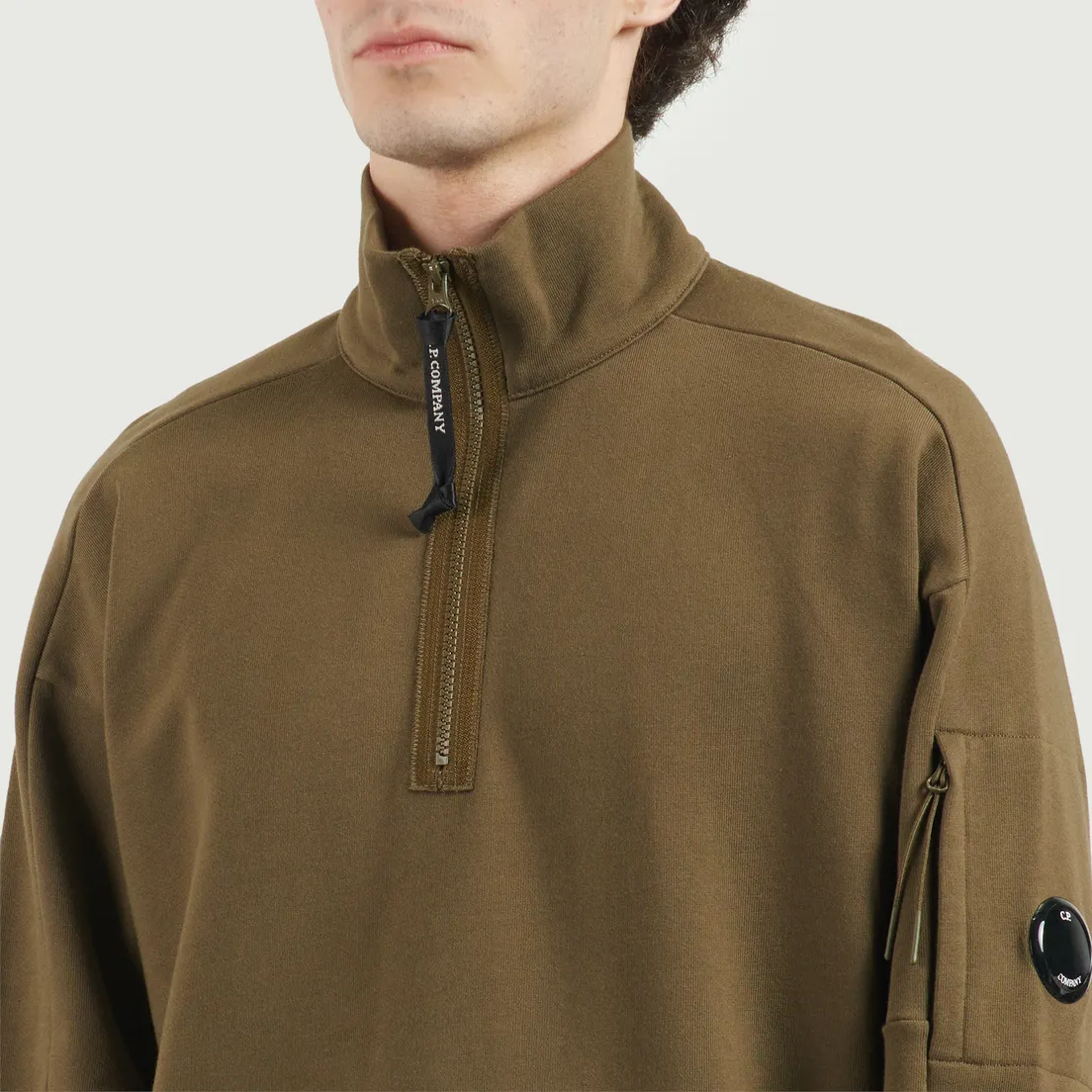 C.P. Company Мужская толстовка Diagonal Raised Fleece Half Zip Lens