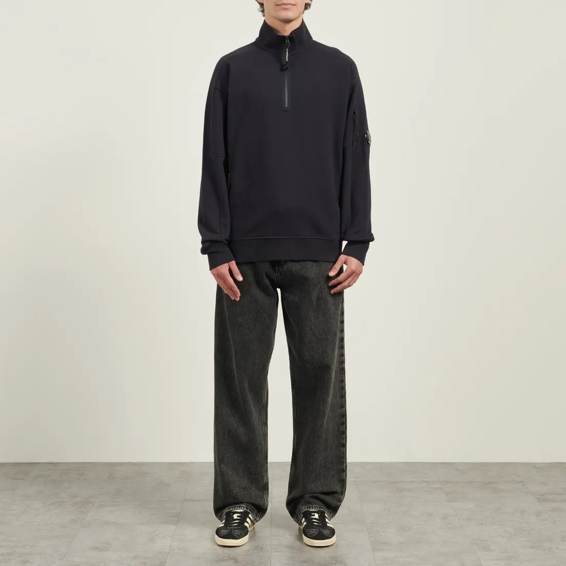 C.P. Company Мужская толстовка Diagonal Raised Fleece Half Zip Lens