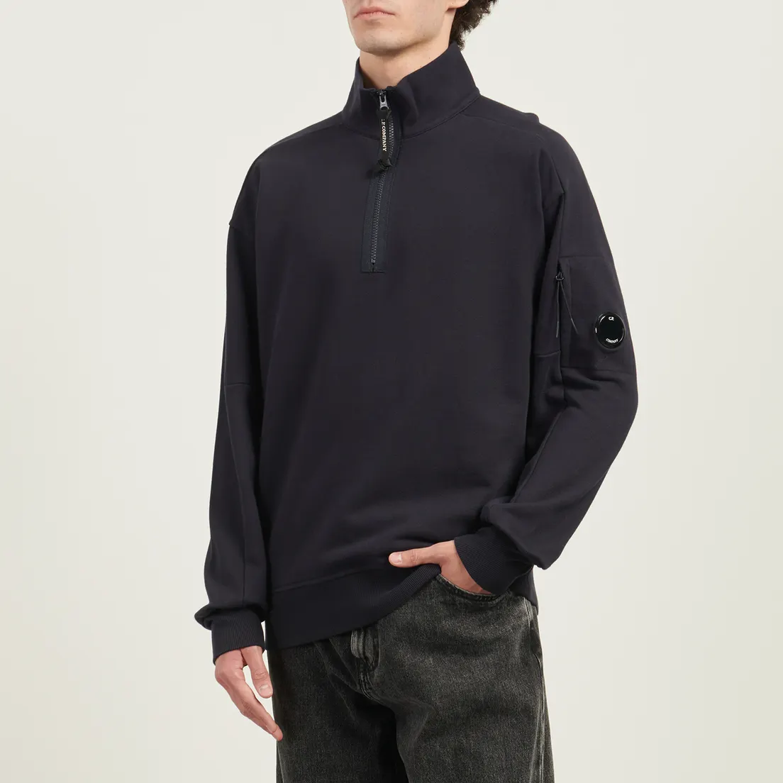 C.P. Company Мужская толстовка Diagonal Raised Fleece Half Zip Lens