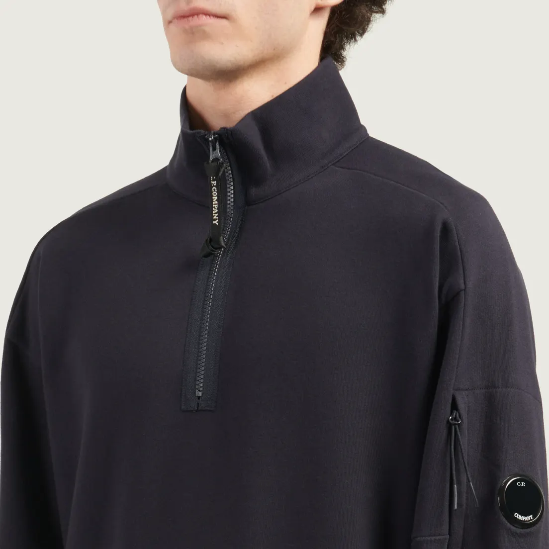 C.P. Company Мужская толстовка Diagonal Raised Fleece Half Zip Lens