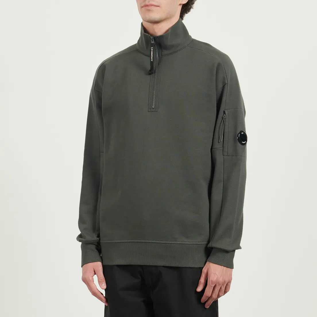 C.P. Company Мужская толстовка Diagonal Raised Fleece Half Zip Lens