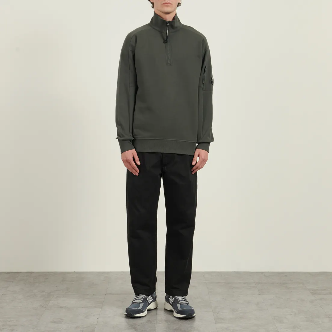 C.P. Company Мужская толстовка Diagonal Raised Fleece Half Zip Lens