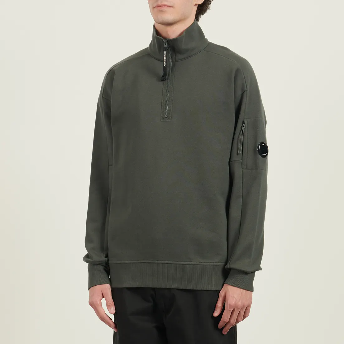 C.P. Company Мужская толстовка Diagonal Raised Fleece Half Zip Lens