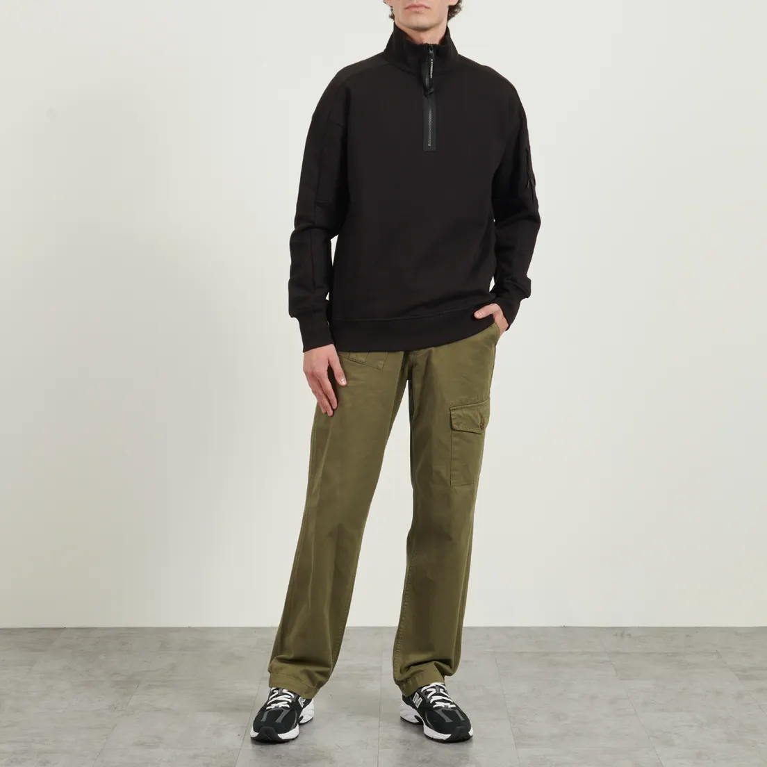 C.P. Company Мужская толстовка Diagonal Raised Fleece Half Zip Lens