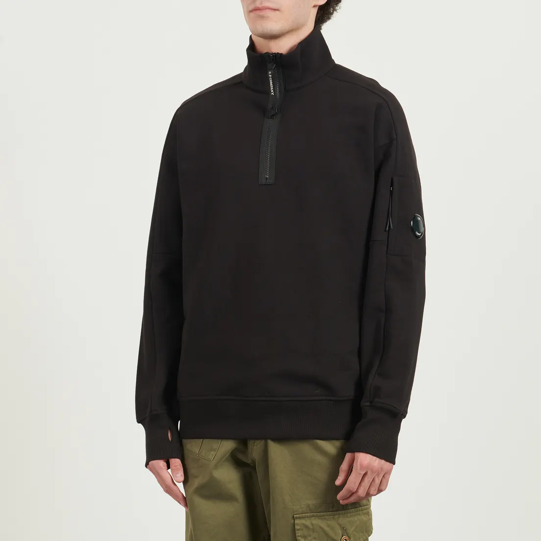 C.P. Company Мужская толстовка Diagonal Raised Fleece Half Zip Lens
