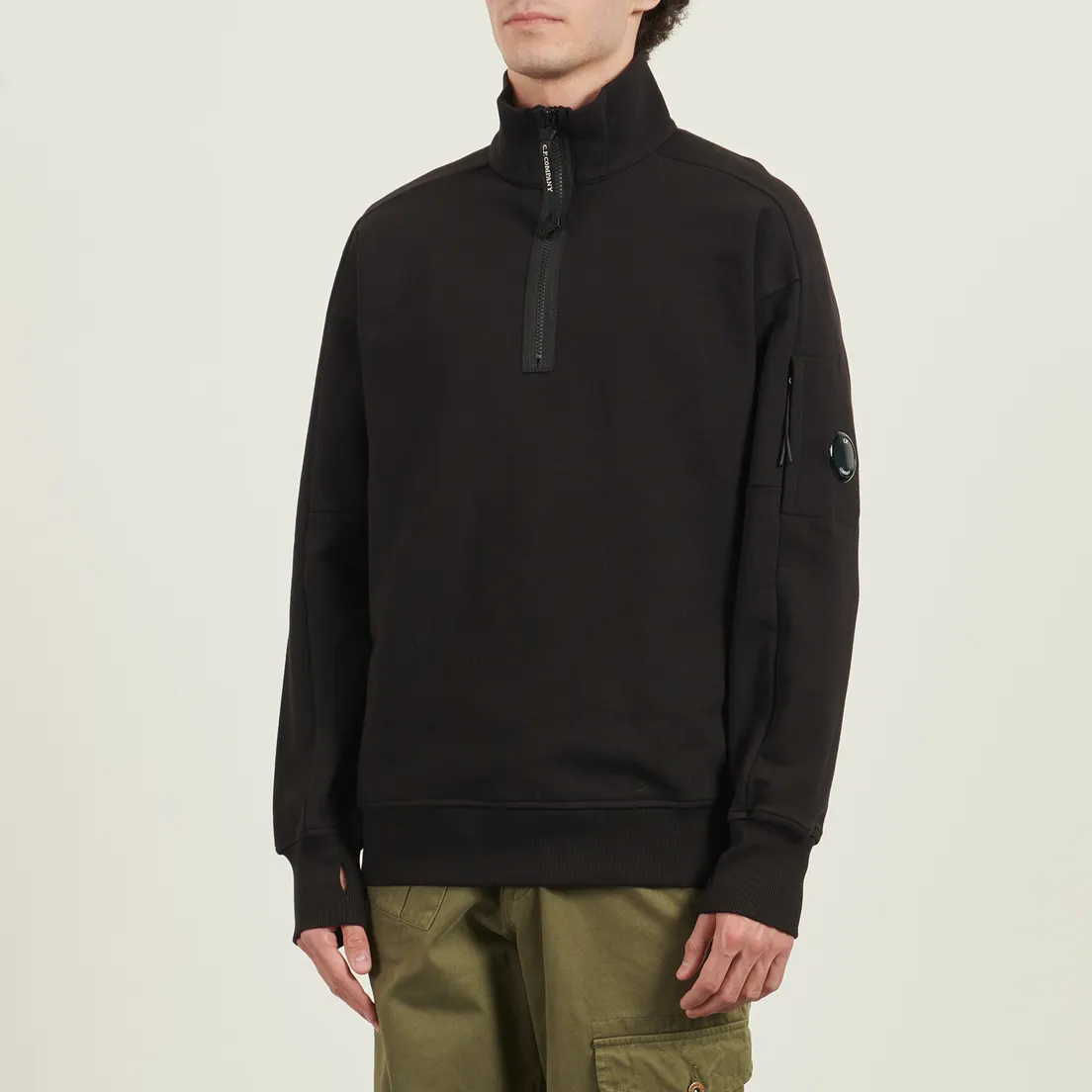 C.P. Company Мужская толстовка Diagonal Raised Fleece Half Zip Lens