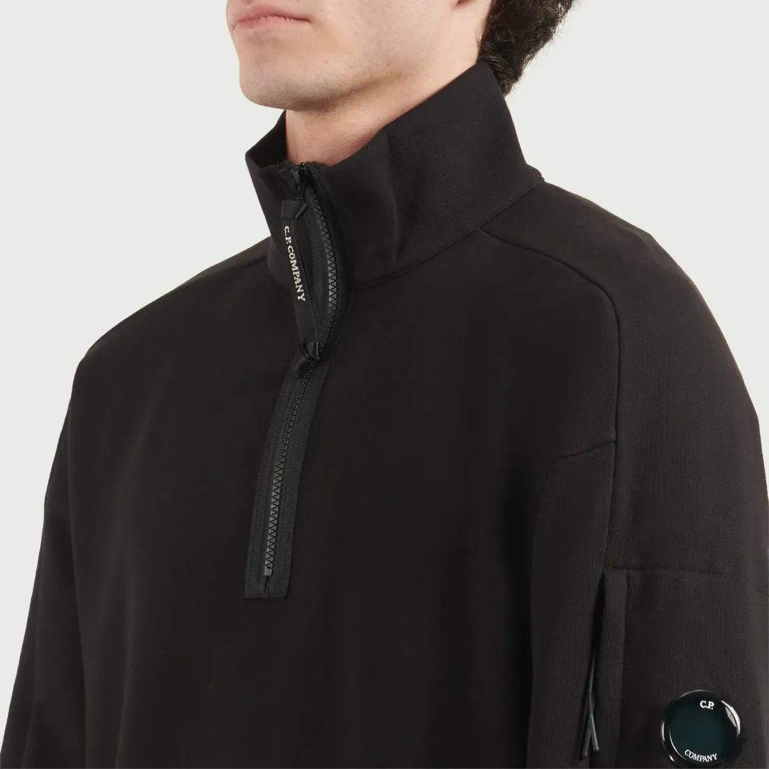 C.P. Company Мужская толстовка Diagonal Raised Fleece Half Zip Lens