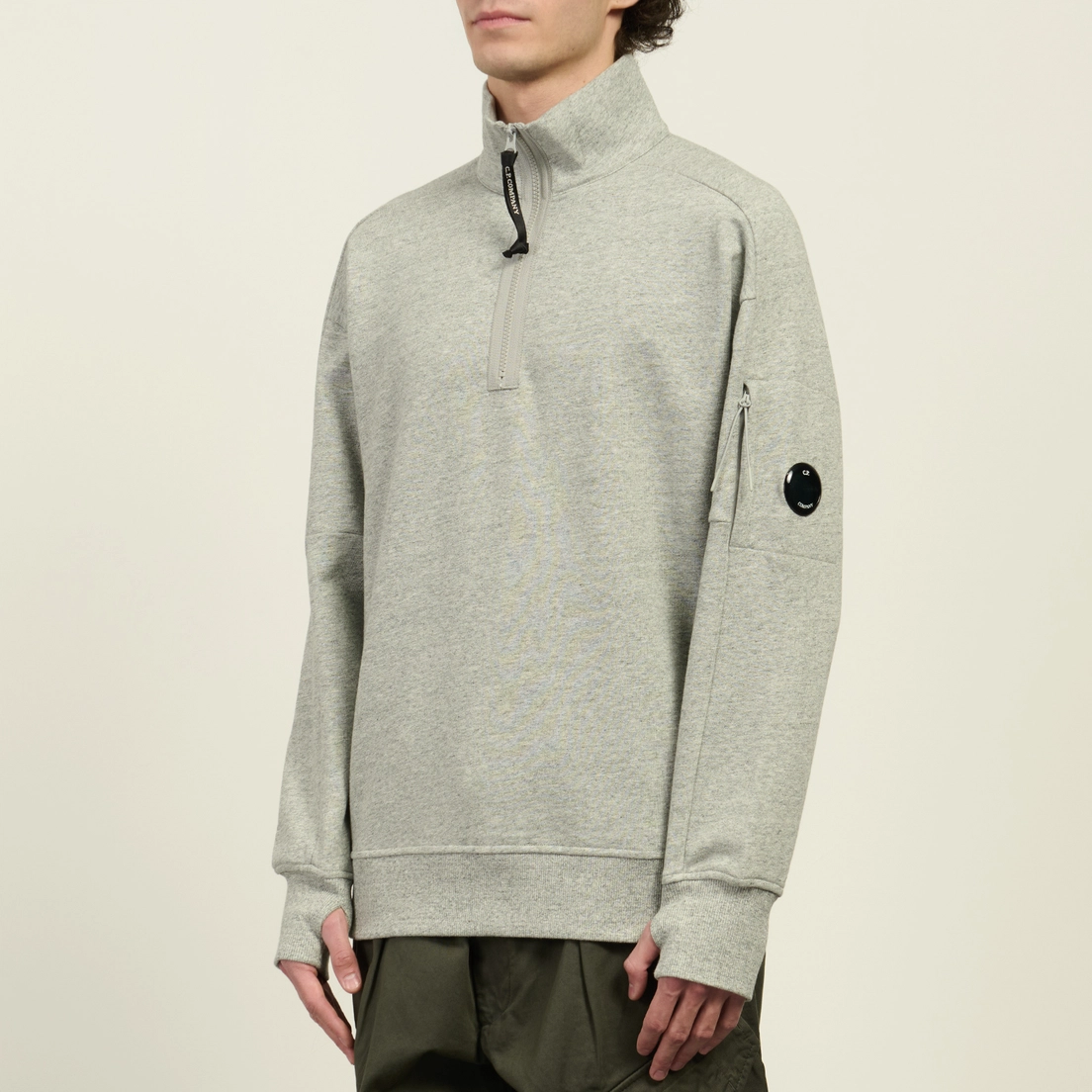 C.P. Company Мужская толстовка Diagonal Raised Fleece Half Zip Lens