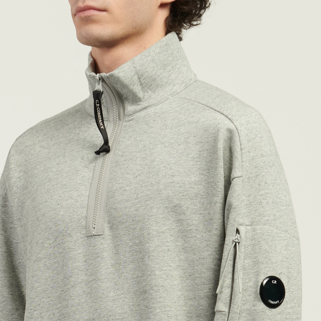 C.P. Company Мужская толстовка Diagonal Raised Fleece Half Zip Lens