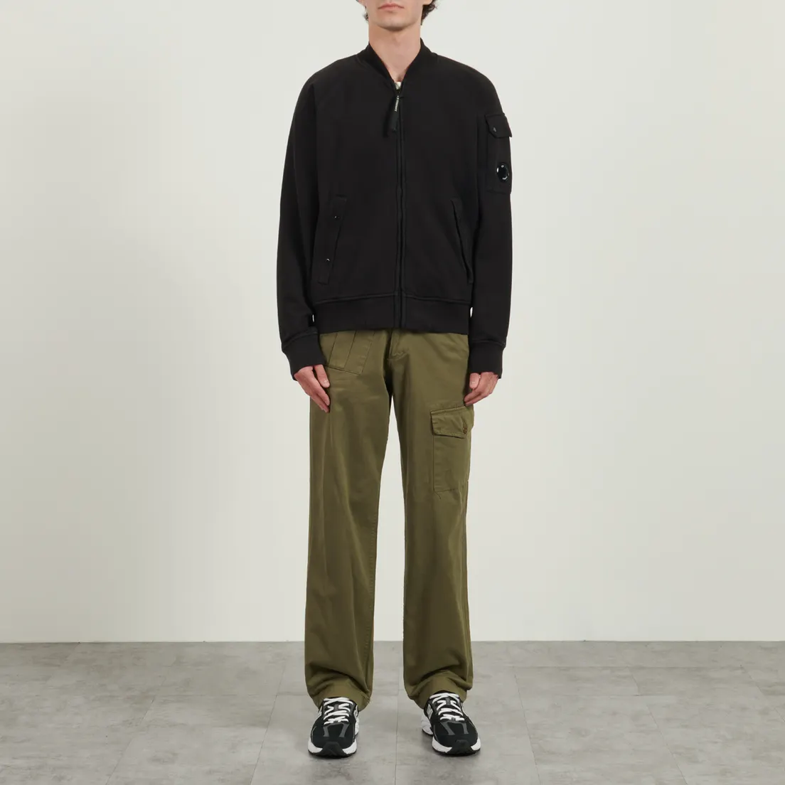 C.P. Company Мужская толстовка Brushed And Emerized Diagonal Fleece Bomber
