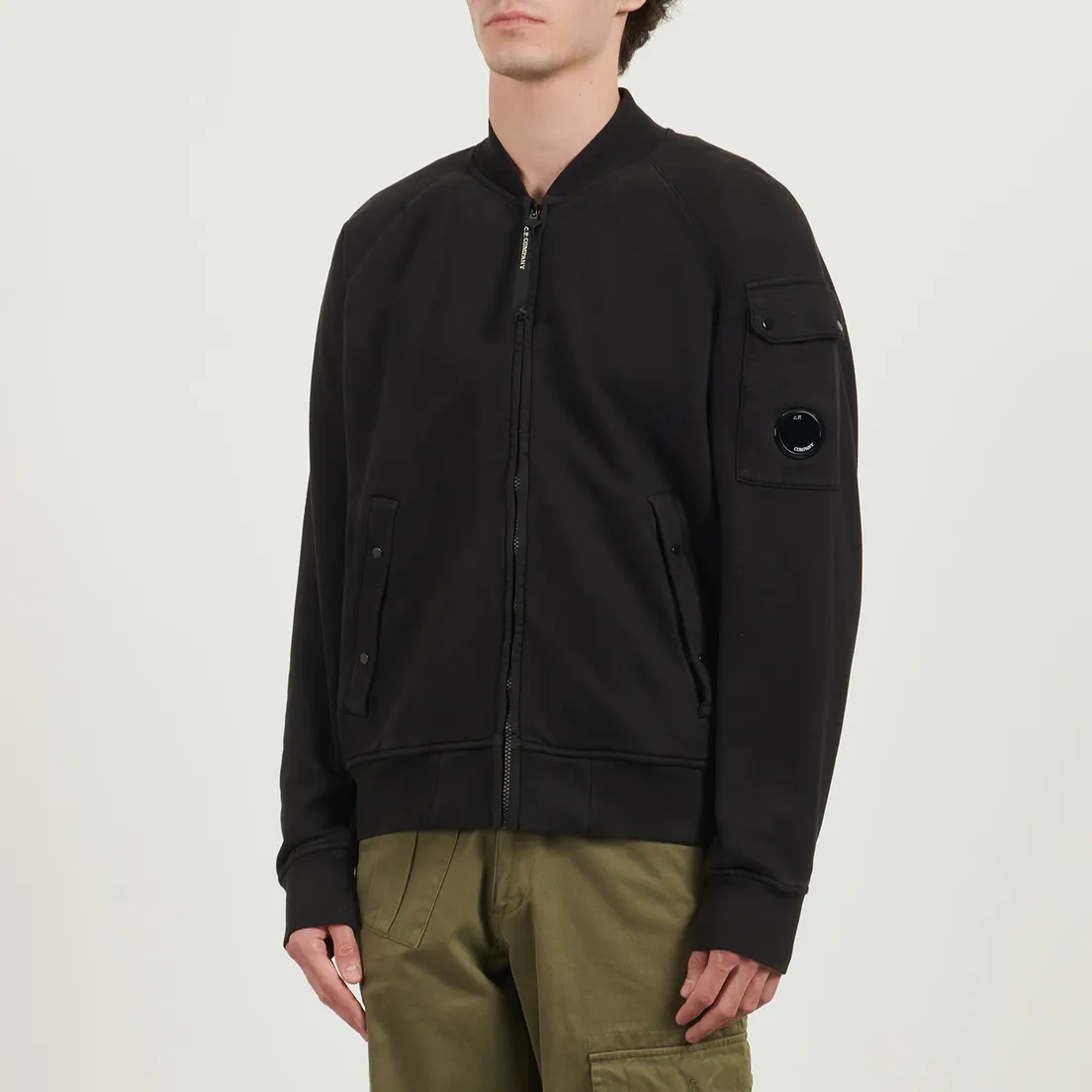 C.P. Company Мужская толстовка Brushed And Emerized Diagonal Fleece Bomber