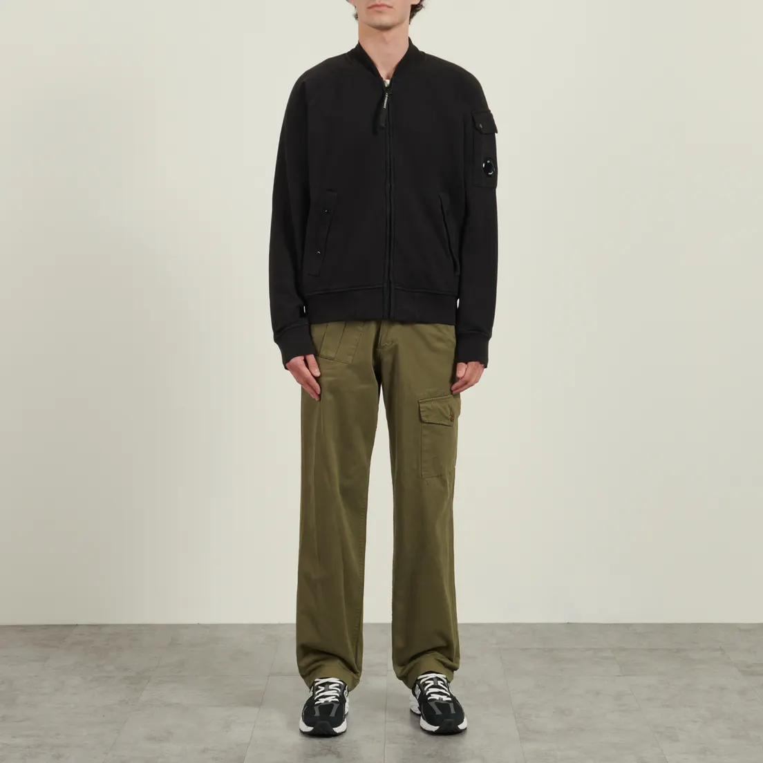 C.P. Company Мужская толстовка Brushed And Emerized Diagonal Fleece Bomber