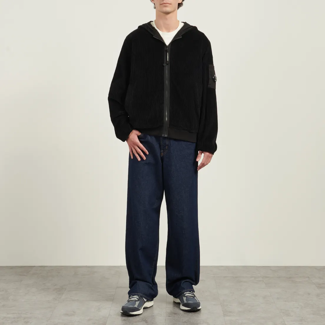 C.P. Company Мужская толстовка Corduroy 350 Lens Zip Hoodie