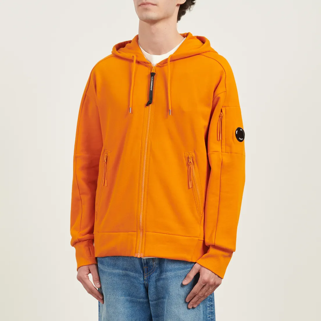 C.P. Company Мужская толстовка Diagonal Raised Fleece Lens Full Zip Hoodie