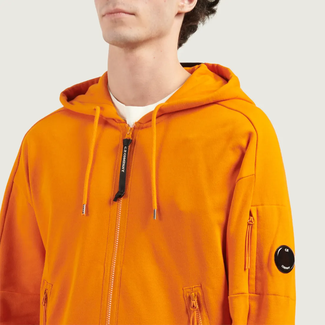 C.P. Company Мужская толстовка Diagonal Raised Fleece Lens Full Zip Hoodie