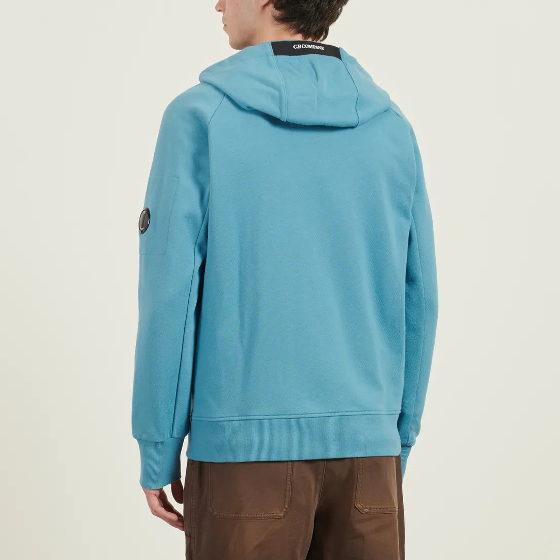 C.P. Company Мужская толстовка Diagonal Raised Fleece Lens Full Zip Hoodie