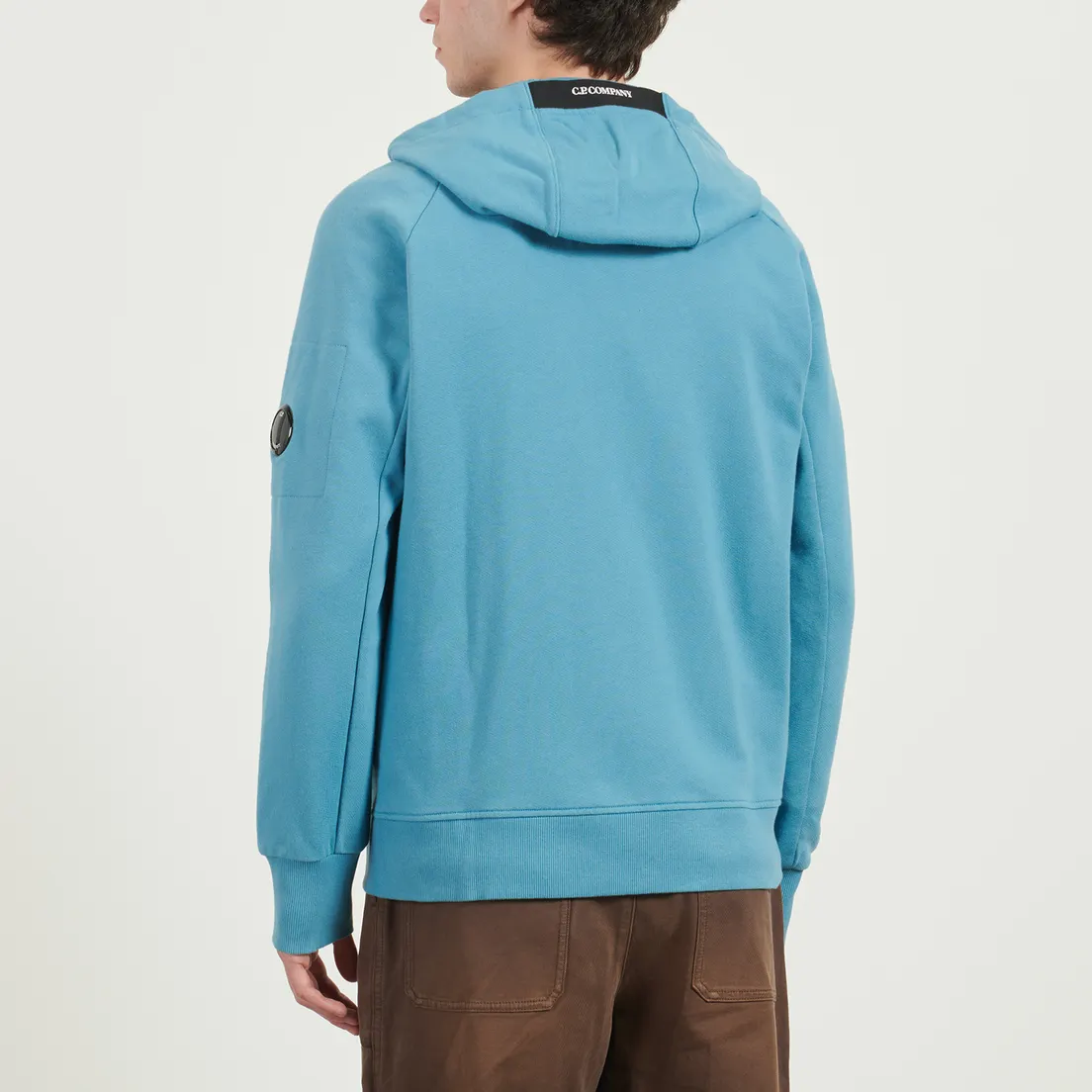 C.P. Company Мужская толстовка Diagonal Raised Fleece Lens Full Zip Hoodie