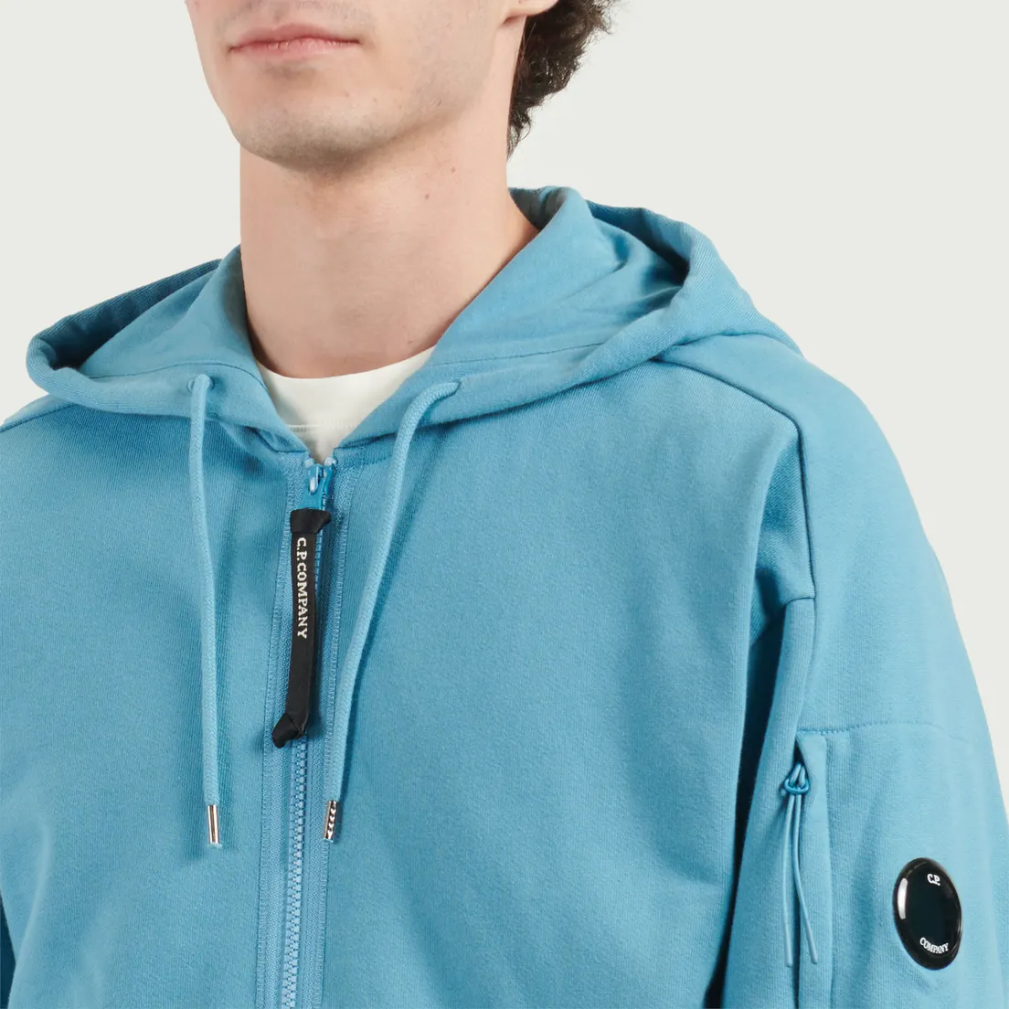 C.P. Company Мужская толстовка Diagonal Raised Fleece Lens Full Zip Hoodie