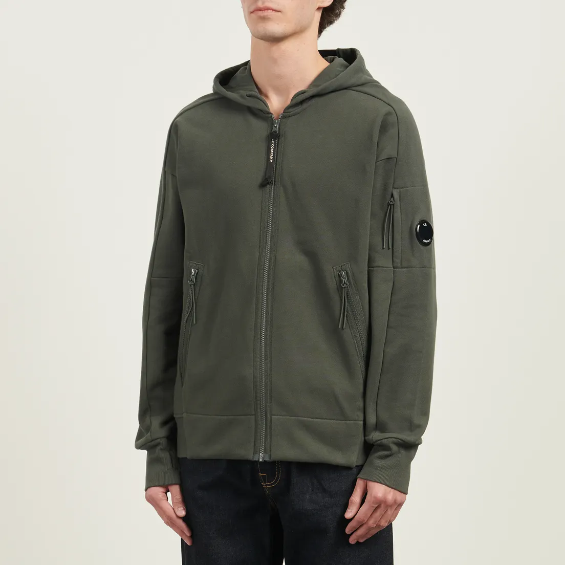 C.P. Company Мужская толстовка Diagonal Raised Fleece Lens Full Zip Hoodie
