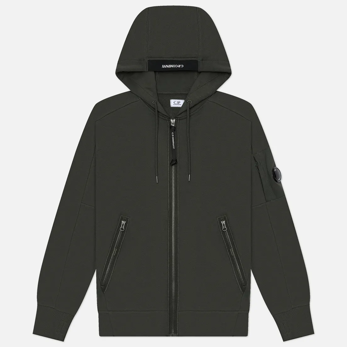 C.P. Company Мужская толстовка Diagonal Raised Fleece Lens Full Zip Hoodie