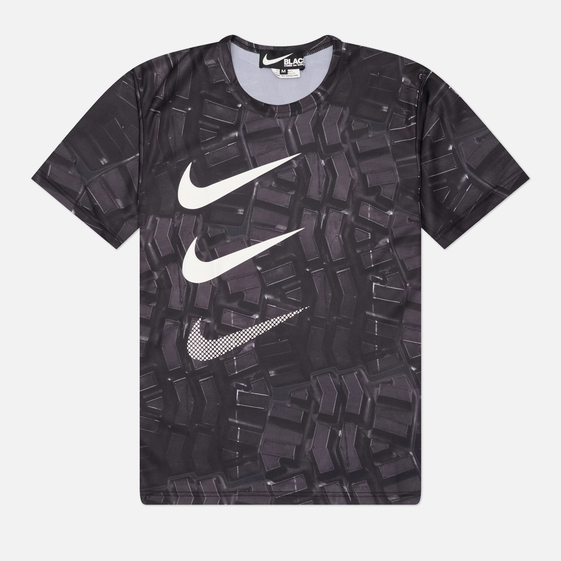 Comme des Garcons Black Мужская футболка x Nike Vertical Swoosh Print