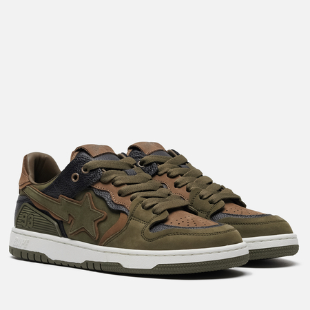 Мужские кроссовки A Bathing Ape BAPE SK8 STA #6, цвет оливковый, размер 41 EU