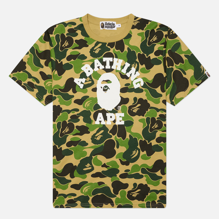 Мужская футболка A Bathing Ape ABC Camo College, цвет зелёный