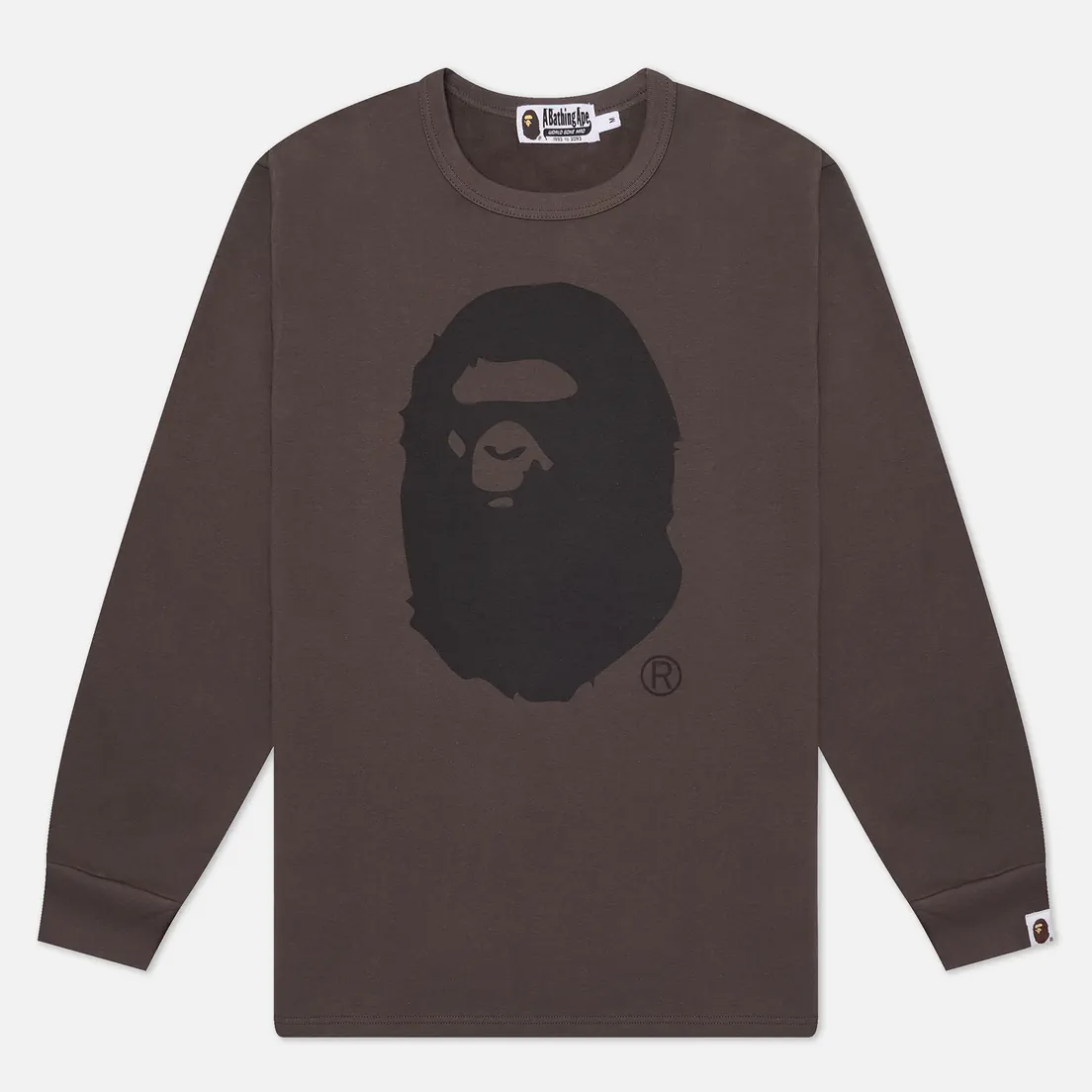 A Bathing Ape Мужской лонгслив Ape Head Brushed
