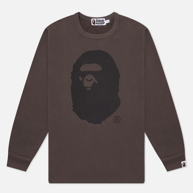 Мужской лонгслив A Bathing Ape Ape Head Brushed