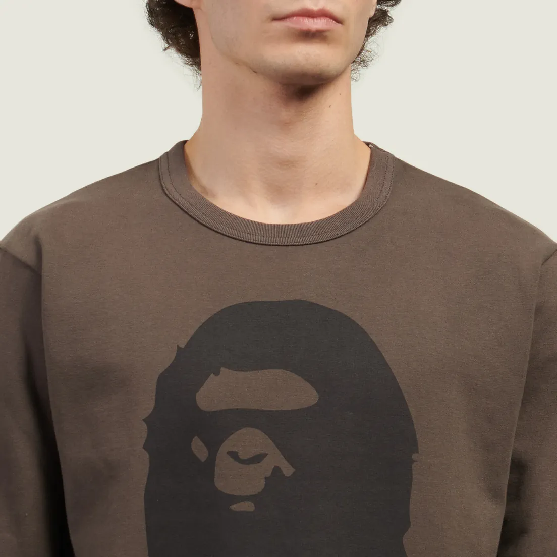A Bathing Ape Мужской лонгслив Ape Head Brushed