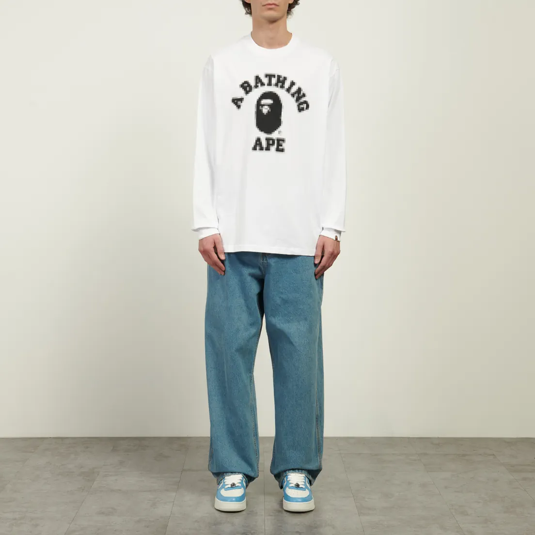 A Bathing Ape Мужской лонгслив College Relaxed Fit