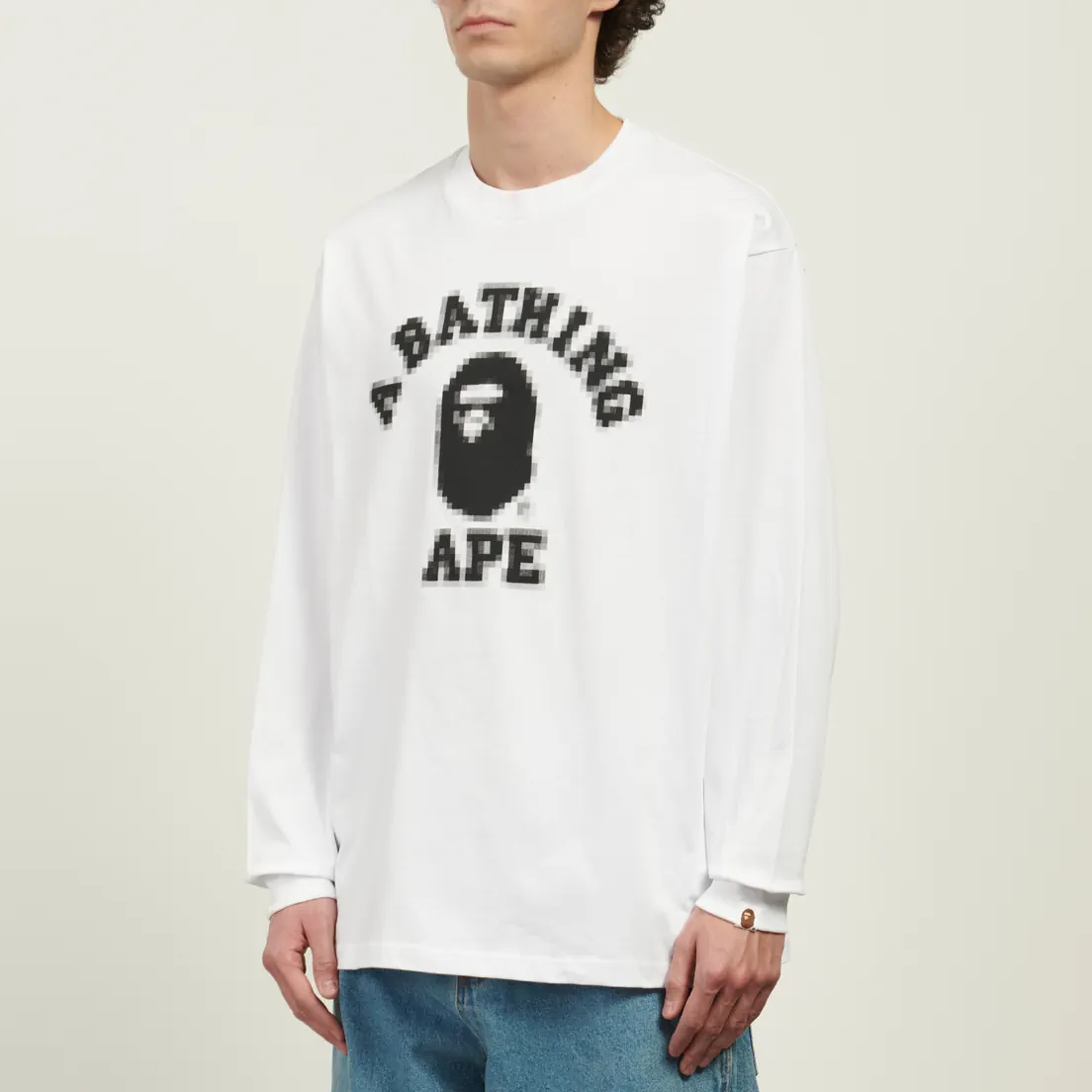 A Bathing Ape Мужской лонгслив College Relaxed Fit