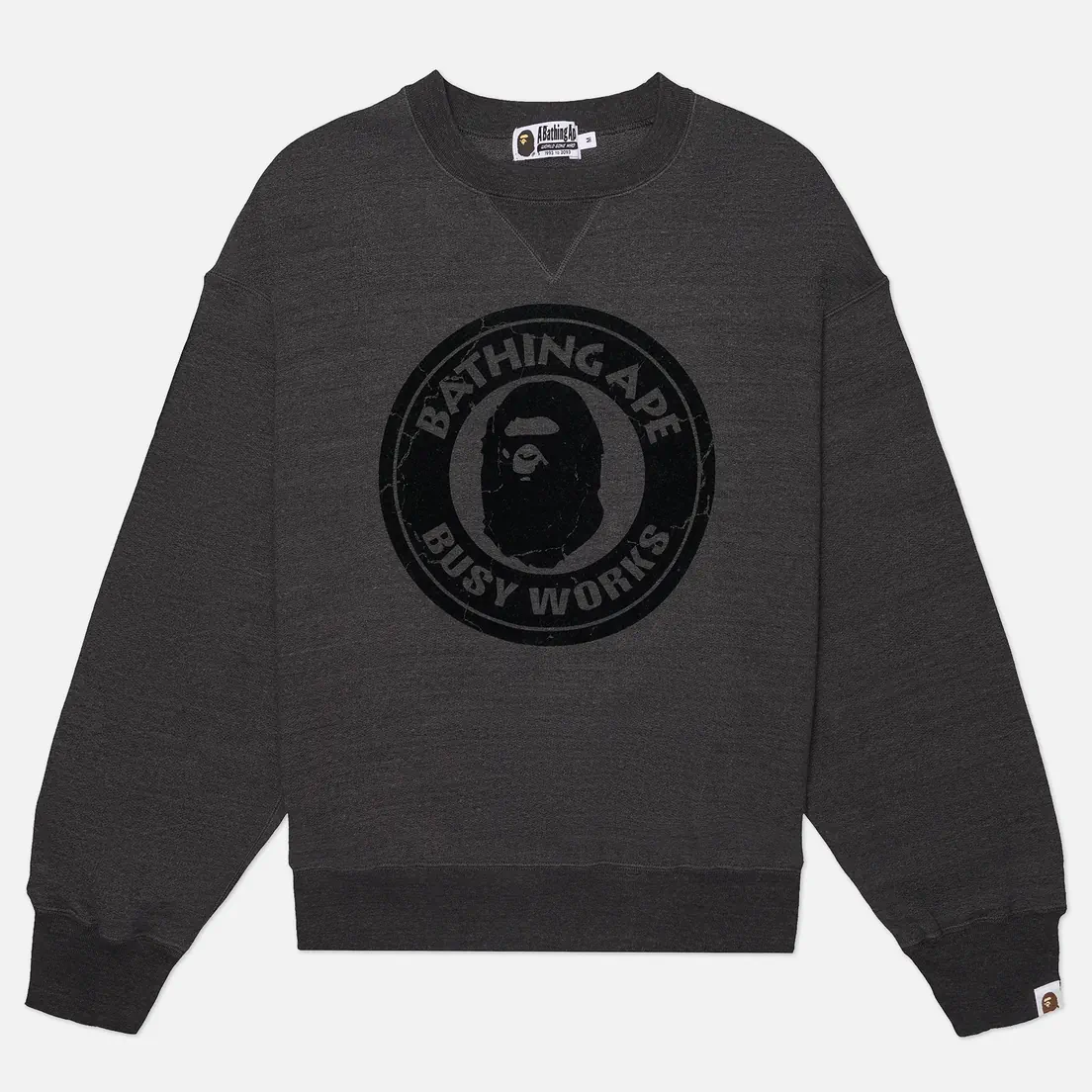 A Bathing Ape Мужская толстовка Over Dye Busy Works Relaxed Fit Crewneck