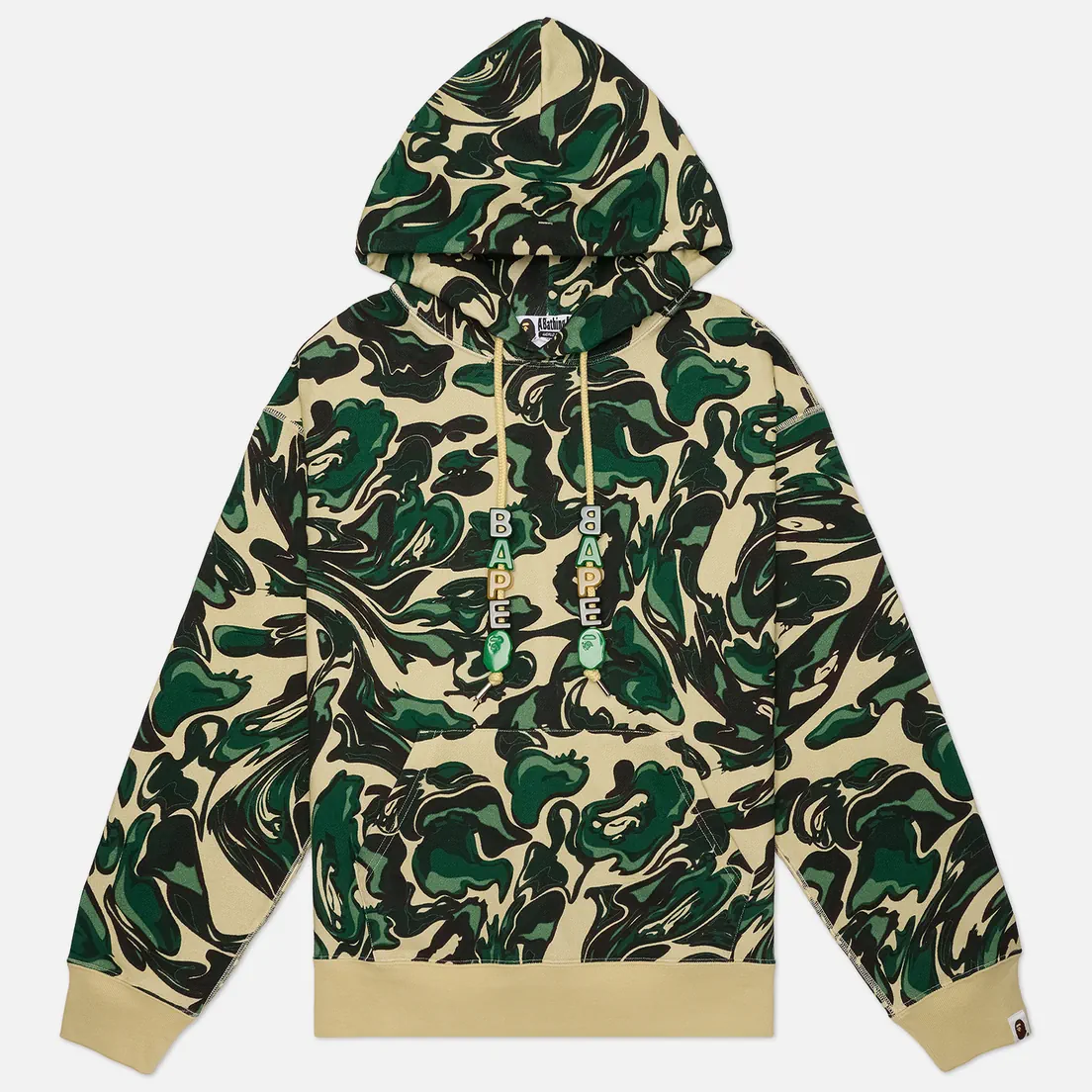 A Bathing Ape Мужская толстовка Marbling Camo Relaxed Fit Pullover Hoodie