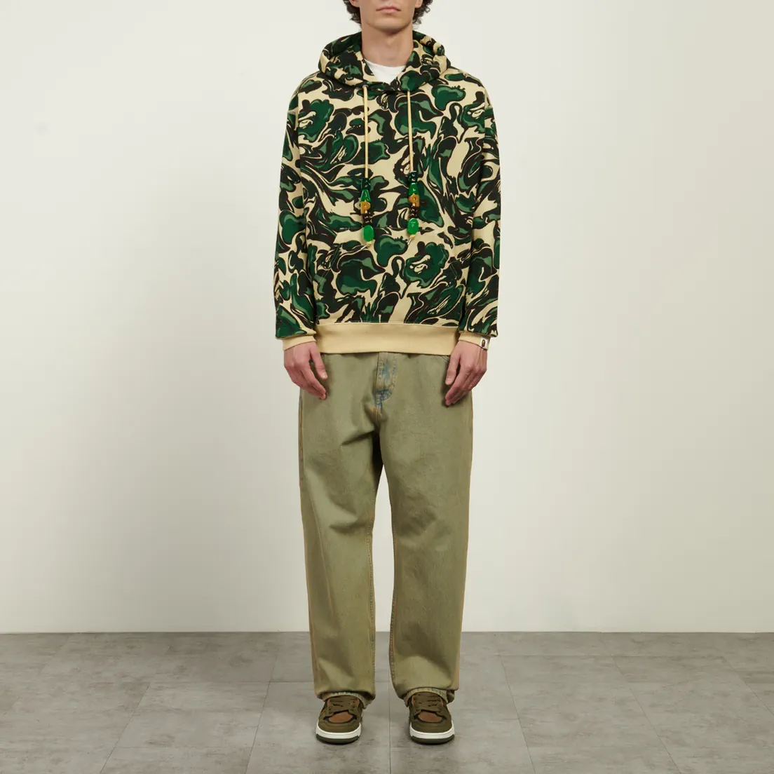 A Bathing Ape Мужская толстовка Marbling Camo Relaxed Fit Pullover Hoodie