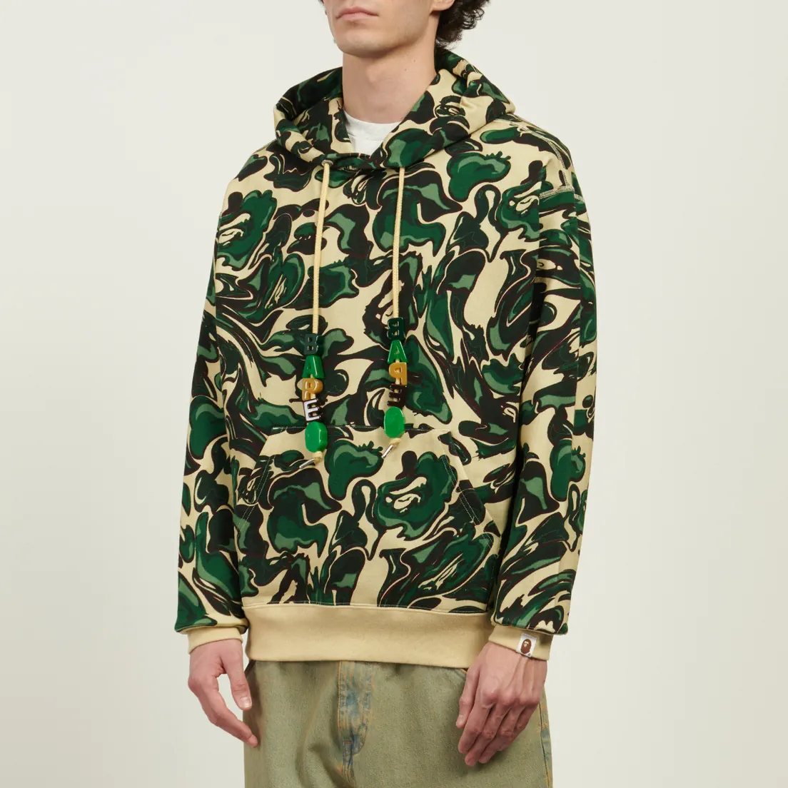 A Bathing Ape Мужская толстовка Marbling Camo Relaxed Fit Pullover Hoodie