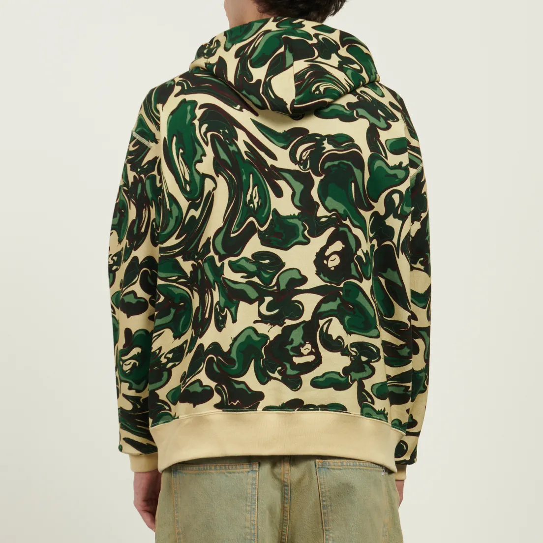 A Bathing Ape Мужская толстовка Marbling Camo Relaxed Fit Pullover Hoodie