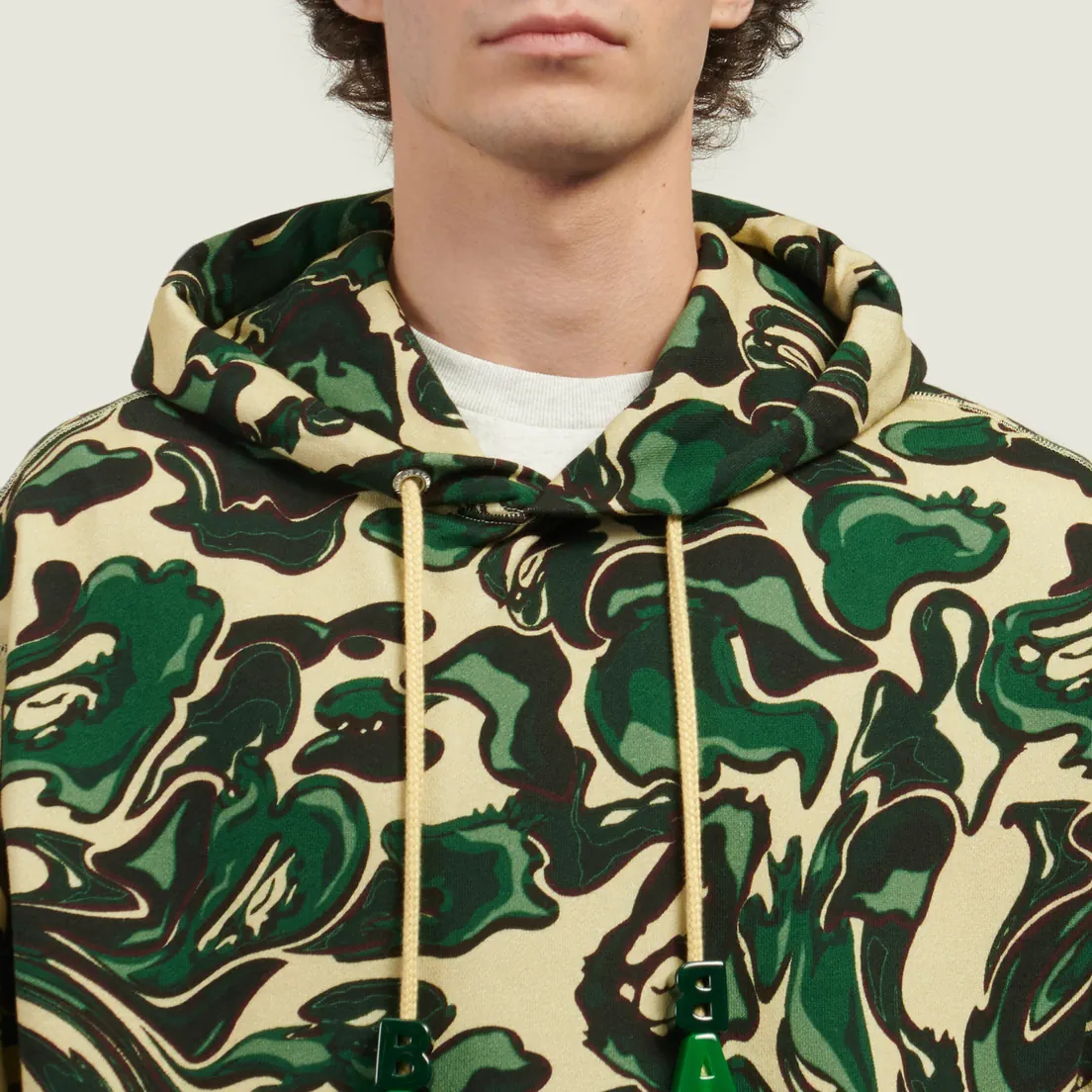 A Bathing Ape Мужская толстовка Marbling Camo Relaxed Fit Pullover Hoodie