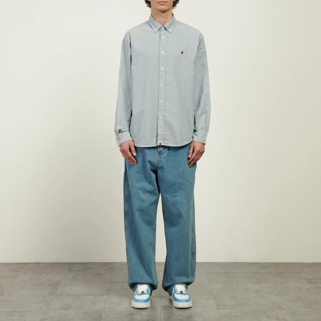 A Bathing Ape Мужская рубашка One Point Oxford