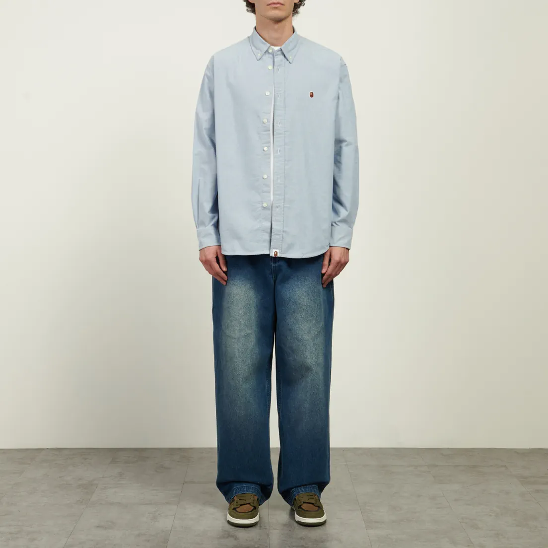 A Bathing Ape Мужская рубашка One Point Oxford