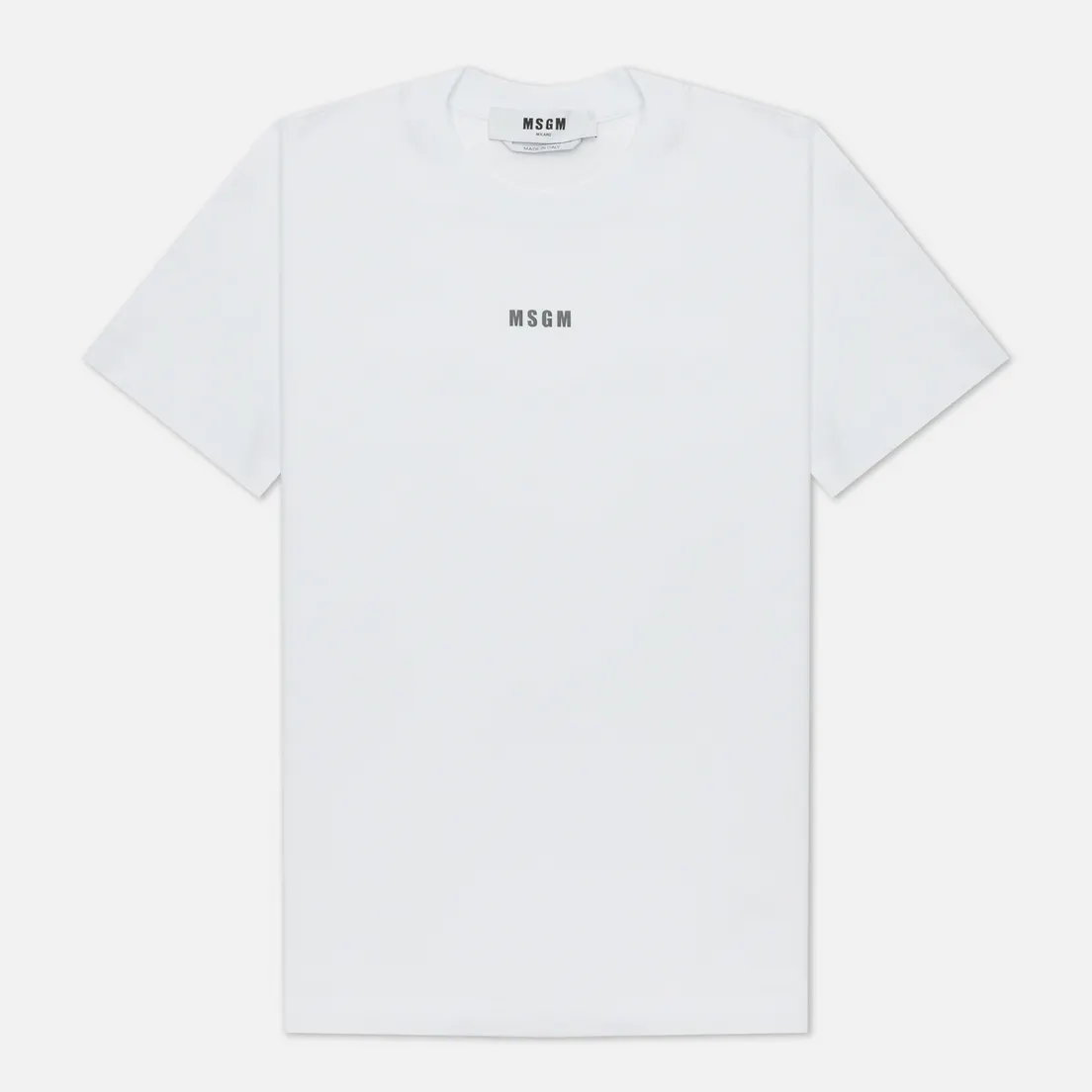 MSGM Женская футболка Micrologo Basic Crew Neck