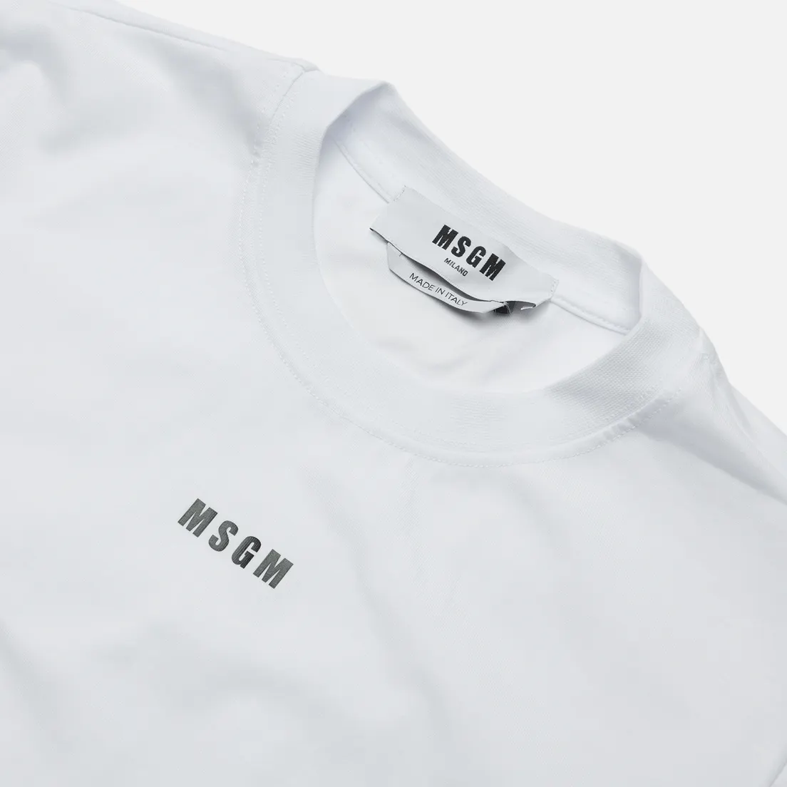 MSGM Женская футболка Micrologo Basic Crew Neck