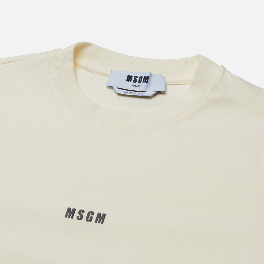 MSGM Женская футболка Micrologo Basic Crew Neck