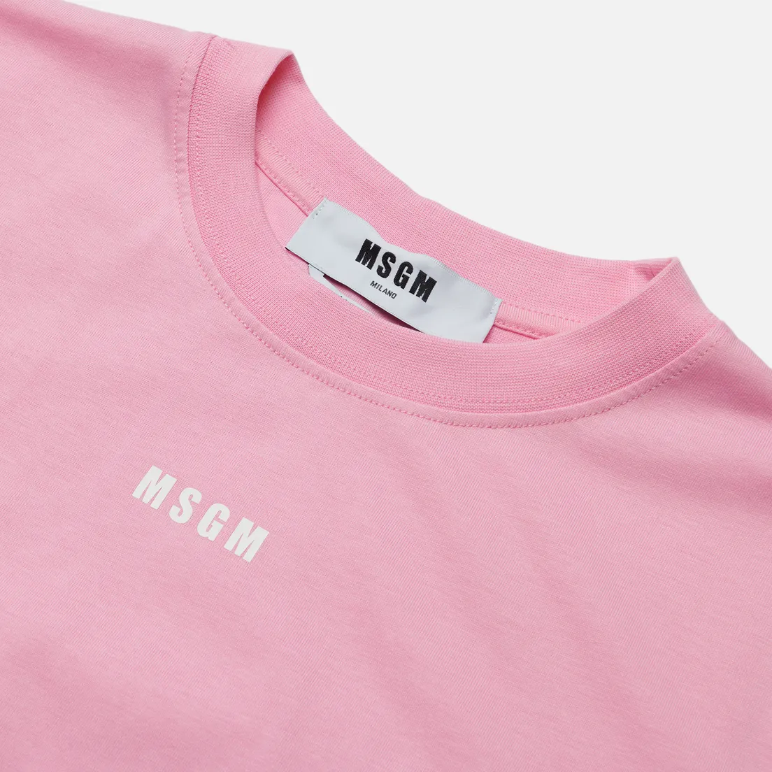 MSGM Женская футболка Micrologo Basic Crew Neck