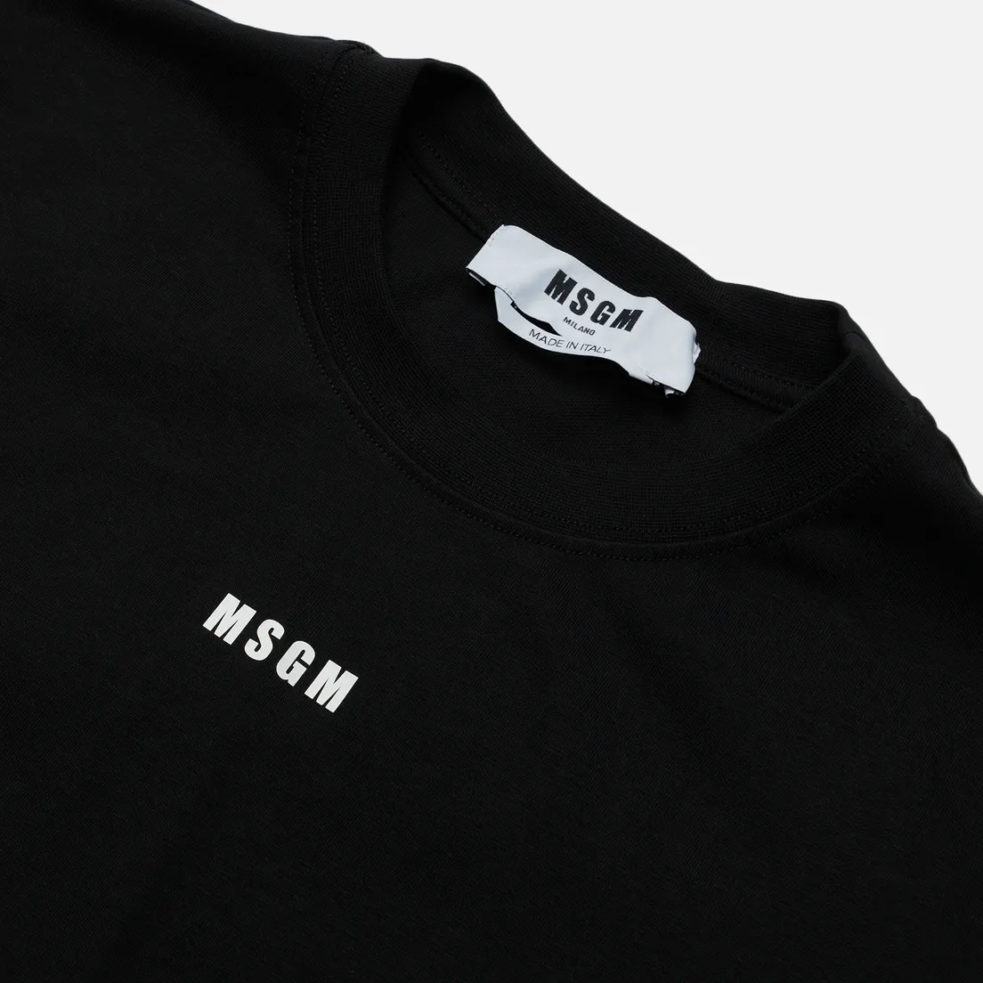 MSGM Женская футболка Micrologo Basic Crew Neck