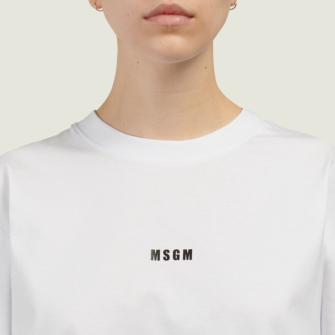 MSGM Женский лонгслив Micrologo Basic Crew Neck