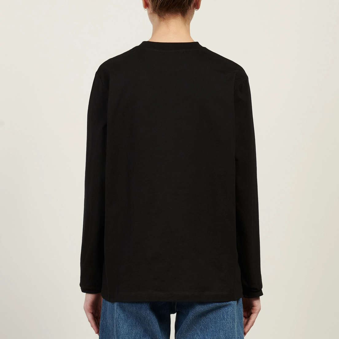 MSGM Женский лонгслив Micrologo Basic Crew Neck