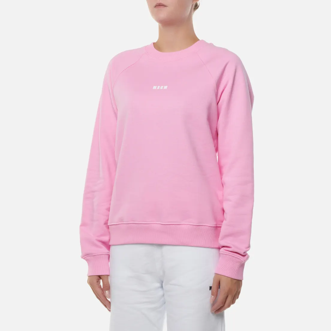 MSGM Женская толстовка Micrologo Basic Crew Neck