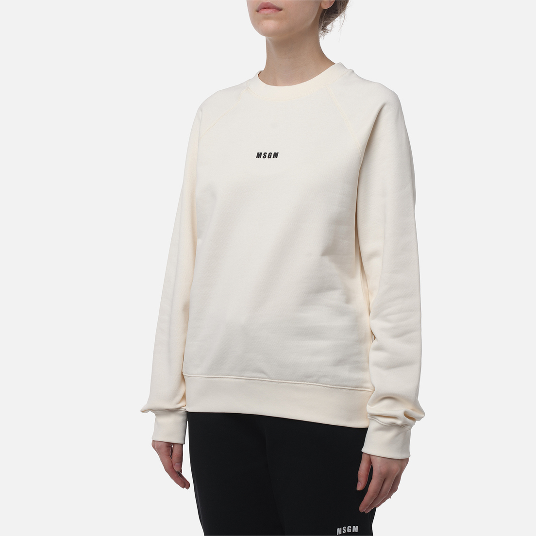 MSGM Женская толстовка Felpa Micrologo Print